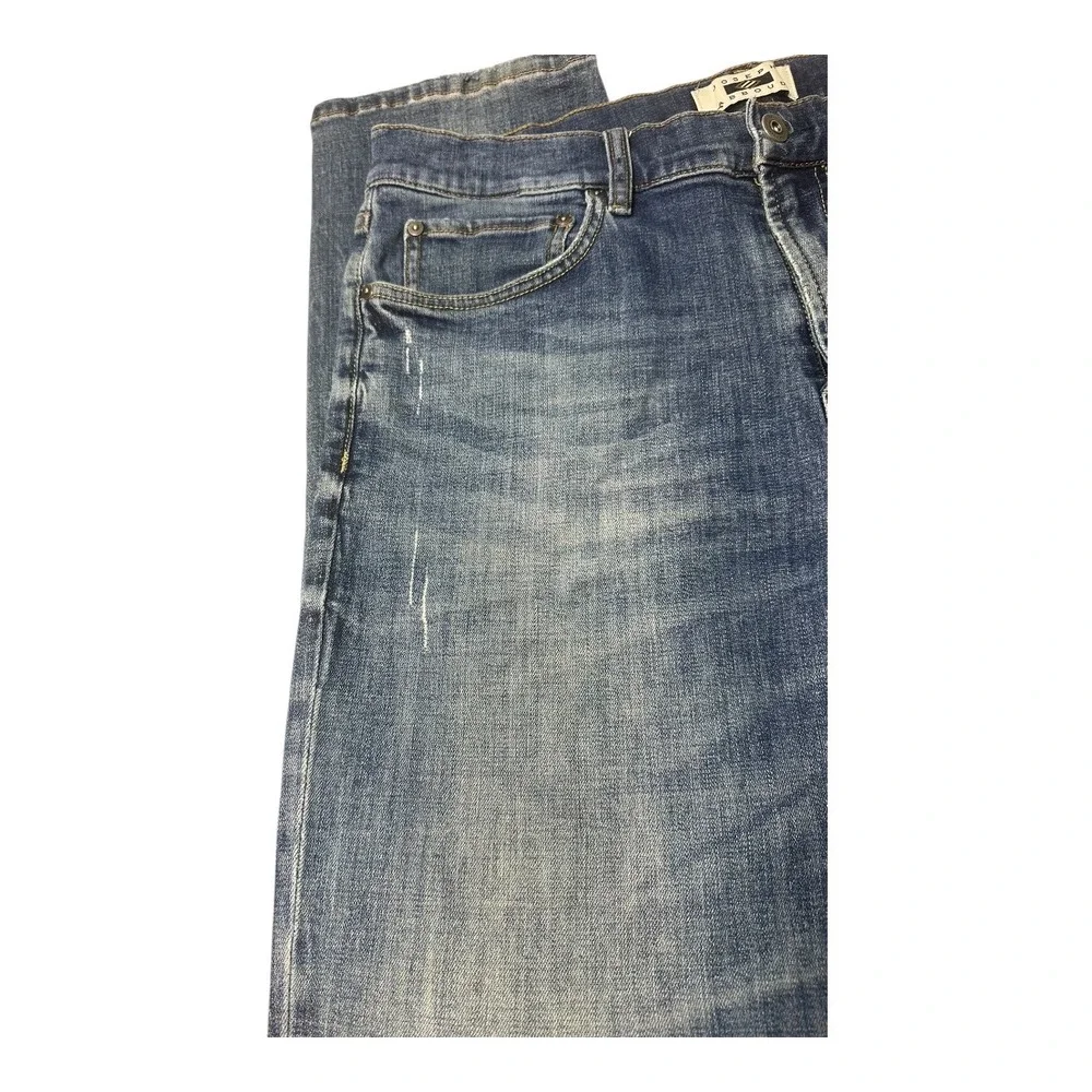 Joseph Abboud Slim Fit Jeans Mens 34x32 Blue Good Distressed Medium Wash Stretch